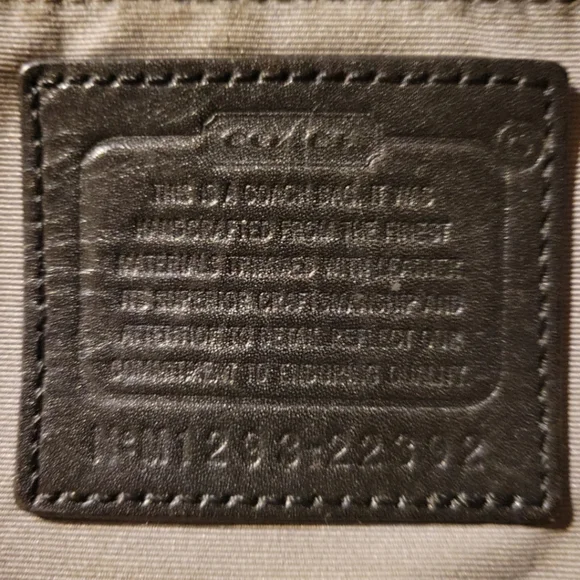 Vtg Coach Black Beige Jacquard Fabric Shoulder Bag Silver Hardwares - Picture 10 of 14